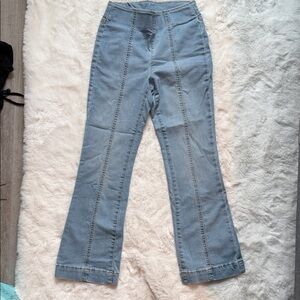 INC International Concepts Light Blue Denim Crop